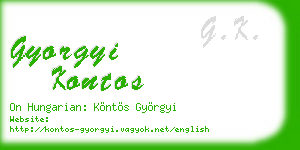 gyorgyi kontos business card