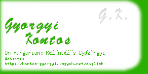 gyorgyi kontos business card